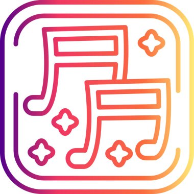 müzik web simgesi vektör illüstrasyonu