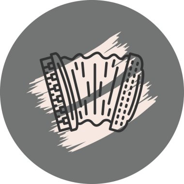 Akordiyon Yenilikçi Düz Ürün Tasarım Sembolü