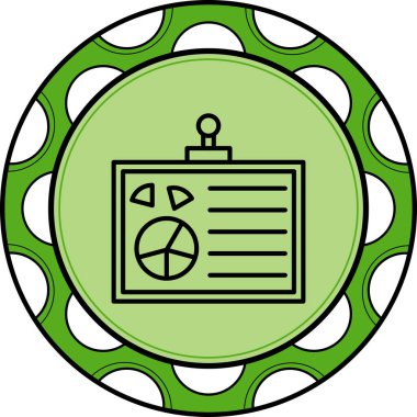 Pasta çizelgesi. sunum tahtası simgesi