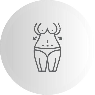 Göğüs simgesi basit düz illüstrasyon