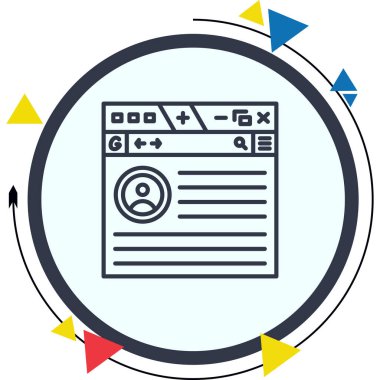 Web sitesi Profili Yaratıcı Modern Düz Vektör Tasarımı