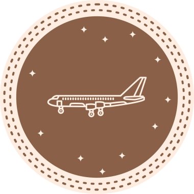 uçak çizgisi simgesi, vektör illüstrasyonu