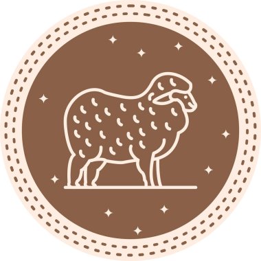 Koyun ikonu vektör illüstrasyon tasarımı
