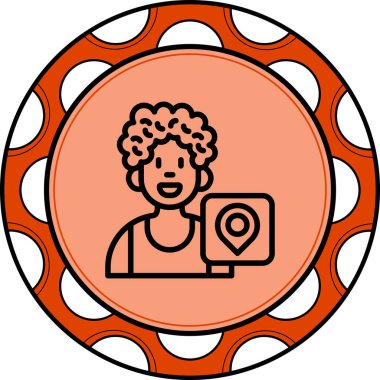 konum web simgesi vektör illüstrasyonu