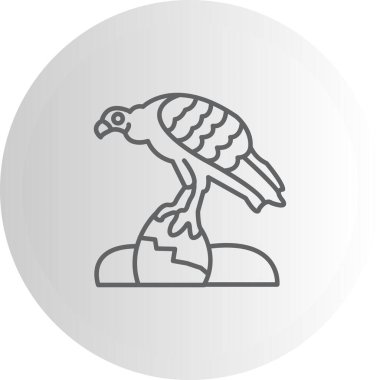 Kral Akbaba simgesi vektör illüstrasyon tasarımı