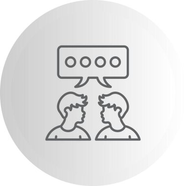 Tartışma. Web simgesi basit illüstrasyon