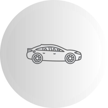 araba simgesi, vektör illüstrasyonu basit tasarım