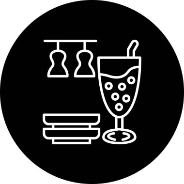Kokteyl Sofistike Özel Vektör Sanatı Nesnesi