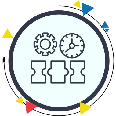 Zaman Yönetimi Zarif Profesyonel Düz Grafik Sembolü