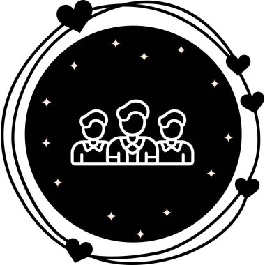 takım web simgesi vektör illüstrasyonu