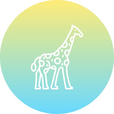 Zürafa simgesi vektör illüstrasyon tasarımı