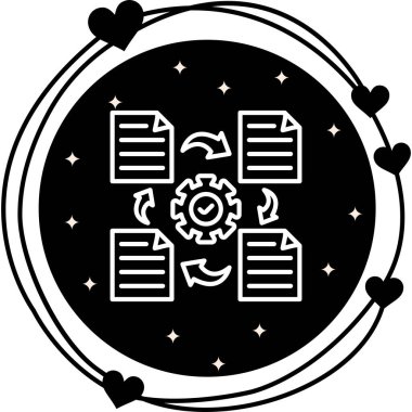 Veri Zarif Profesyonel Düz Grafik Sembolü