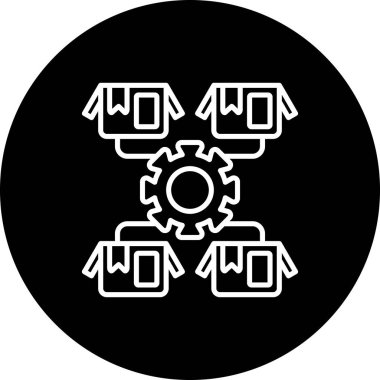 Ürün Yönetimi web simgesi vektör illüstrasyonu