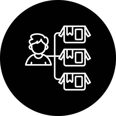 Ürün Yönetimi web simgesi vektör illüstrasyonu