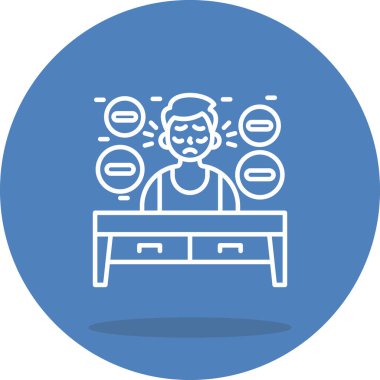 Negatif Düşünce Simgesi, Basit İllüstrasyon