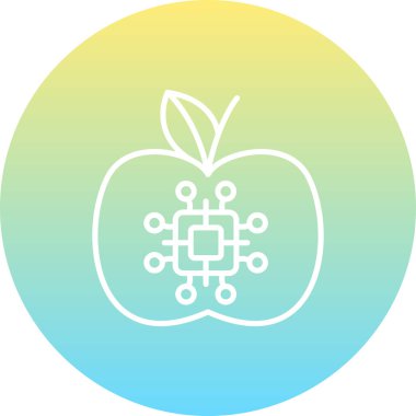 Yapay zeka satırı simgesi, vektör çizim