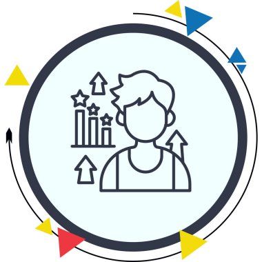Kişisel Büyüme web simgesi vektör illüstrasyonu