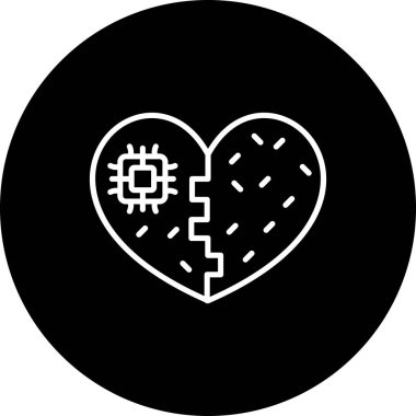 kalp web simgesi vektör illüstrasyonu