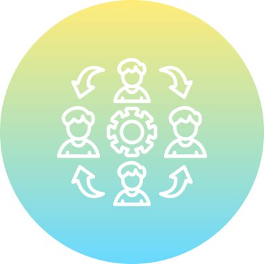 Takım çalışması Zarif Modern Yaratıcı Sanat Sembolü