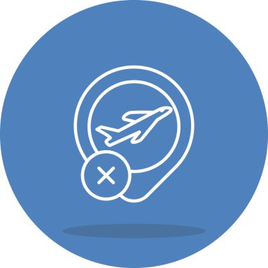 A simple line illustration of an airplane seen through a magnifying glass, suitable for search or discovery travel features.