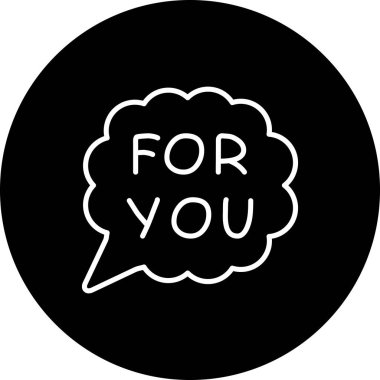 Konuşma balonu çizgisi simgesi, metin basit illüstrasyonlu web etiketi