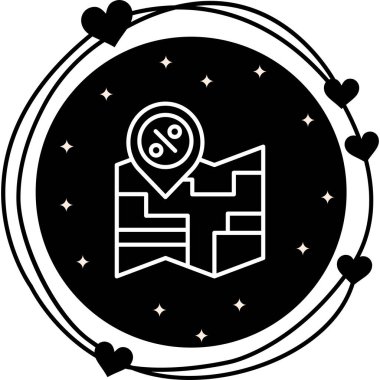 harita web simgesi vektör illüstrasyonu