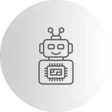 Robot simgesi, modern vektör illüstrasyonu