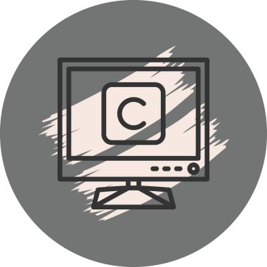 telif hakkı web simgesi vektör illüstrasyonu