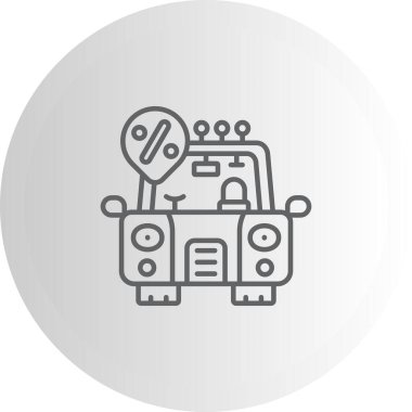 İndirimli web simgesi vektör illüstrasyonu