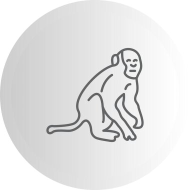 Maymun Ayırt Edilmiş Profesyonel Yaratıcı Grafik Elementi