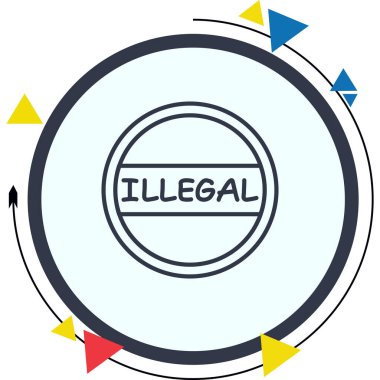 Yasadışı İşlevsiz İşlevsel Web Arayüzü Sembolü