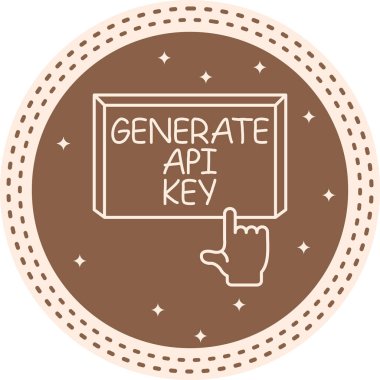 API Anahtar Ağı vektör illüstrasyonu oluştur