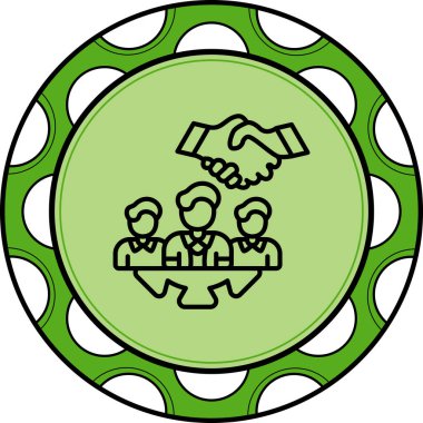 takım web simgesi vektör illüstrasyonu