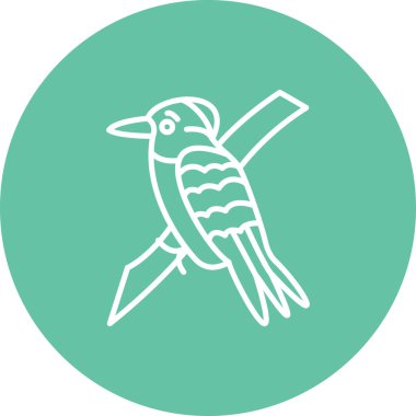 Beyaz boğazlı Kingfisher simgesi vektör illüstrasyon tasarımı