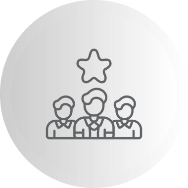 Takım Lideri Web simgesi vektör çizimi