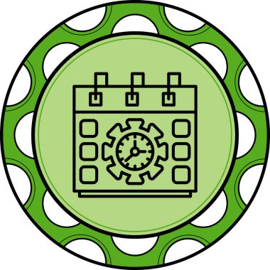 Son teslim tarihi web simgesi vektör illüstrasyonu