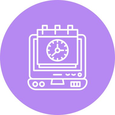 Son teslim tarihi web simgesi vektör illüstrasyonu