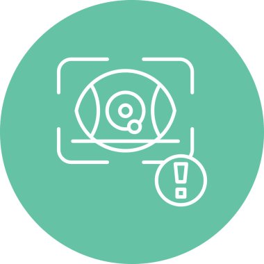 Retinal Tarama Web simgesi vektör çizimi