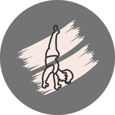 Kol gücü yogası. Amuda kalk simgesi