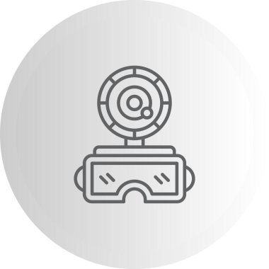 Sanal Gerçeklik Gözlüğü Web simgesi, vektör illüstrasyonu       