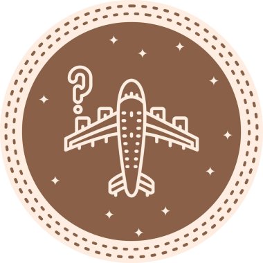 uçak simgesi, vektör illüstrasyonu basit tasarım