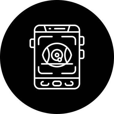 Retinal Tarama Web simgesi vektör çizimi