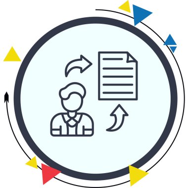 HR Yönetici Web simgesi, modern vektör illüstrasyonu