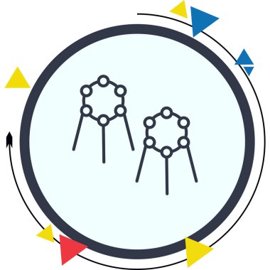 Yapay zeka satırı simgesi, vektör çizim