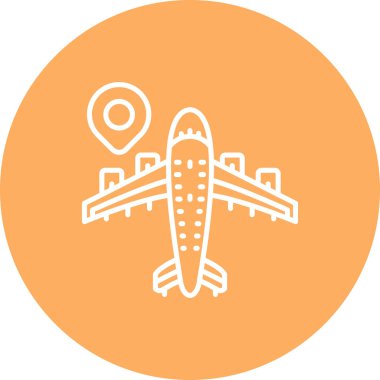 uçak simgesi, vektör illüstrasyonu basit tasarım