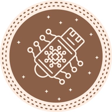 USB web simgesi, basit vektör illüstrasyonu