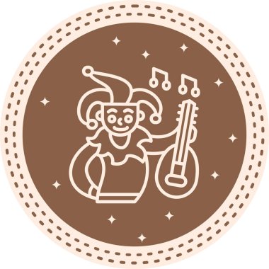 Soytarı Palyaço Eşsiz Düz Dijital Nesne Tasarımı