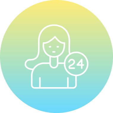 Modern 24 Saat 'in vektör illüstrasyonuName