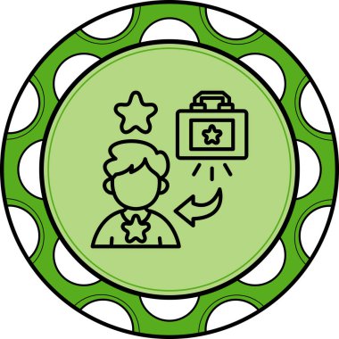 Opportunity Line web simgesi vektör illüstrasyonu