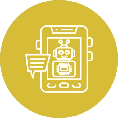 Chatbot Zarif Minimum Dijital Grafik Sembolü